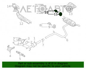 Кронштейн глушителя задний левый Audi A3 8V 15-20 1.4T, 1.8T, 2.0T