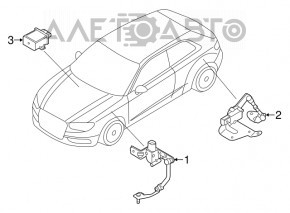 Senzor inclinare caroserie fata dreapta Audi A3 8V 15-20 nou original OEM