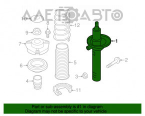 Amortizorul frontal stânga Audi A3 8V 15-20 4d, 5d