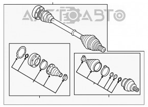 Привод полуось задняя левая Audi A3 8V 15-20