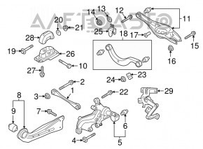 Maneta transversală spate dreapta Audi A3 8V 15-20 4d FWD