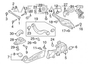 Maneta longitudinală spate stânga Audi A3 8V 15-20 4d FWD nou neoriginal MEYLE