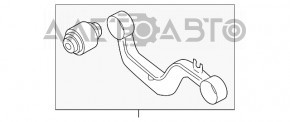 Maneta superioară stânga spate VW Passat b7 12-15 SUA ruginită.