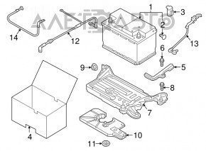 Suport baterie Audi A3 8V 15-20