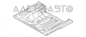 Корыто багажника Audi A3 8V 15-20 4d FWD белое примято, надрывы