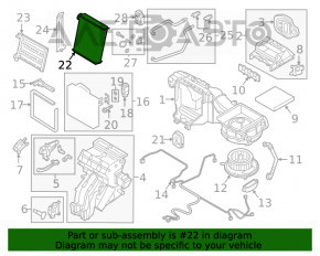 Radiatorul încălzitorului pentru încălzirea VW Tiguan 18-