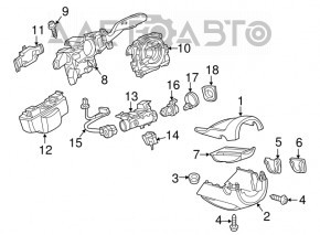 Blocarea coloanei de direcție Audi A3 8V 15-20 fără cheie