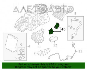 Актуатор моторчик привод печки вентиляция Audi A3 8V 15-20