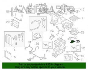 Actuator motor pentru ventilarea cuptorului Audi A3 8V 15-20