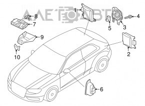 Датчик слепых зон BSM правый Audi A3 8V 15-17