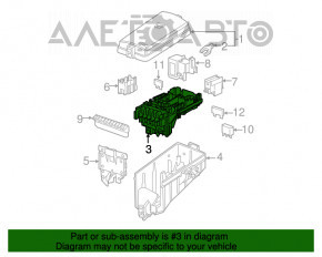 Blocul de siguranțe sub capotă VW Golf 15-