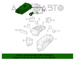 Capacul cutiei de siguranțe sub capotă VW Golf 15-