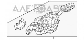 Подрулевые переключатели гитара в сборе VW Atlas 18-21 тип 1, под радар