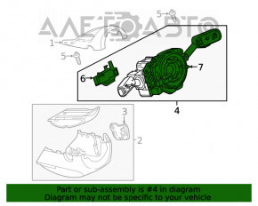 Comutatoarele de pe volan pentru chitara asamblate VW Atlas 18-21 tip 1, fara radar