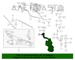 Rezervorul de spălare a parbrizului pentru Audi A3 8V 15-20, sub spălătorul farurilor, cu capac și filtru