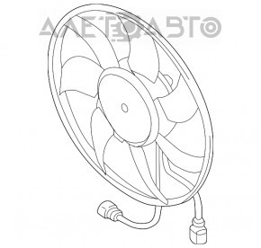 Ventilatorul de răcire stânga Audi A3 8V 15-20 1.8, 2.0T sub difuzor cu 2 ventilatoare