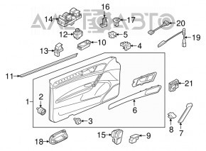 Ușa computerului din fața dreaptă a Audi A3 8V 15-20