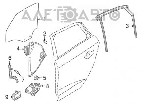 Компьютер двери задней левой Audi A3 8V 15-20 4d