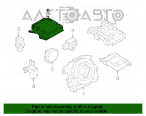 Modulul computerizat al airbag-urilor SRS pentru pernele de aer de siguranță Audi A3 8V 15-20 4 uși, 5 uși