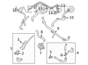 Помпа охлаждения интеркулера VW Jetta 11-18 USA 1.4T