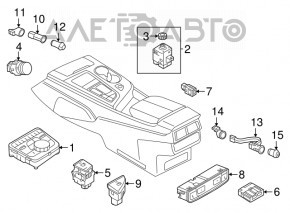 Conectorul USB din spatele VW Atlas 18-