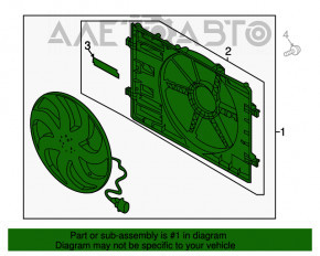 Difuzorul carcasei radiatorului asamblat Audi A3 8V 15-20 2.0T cu 1 ventilator nou OEM original