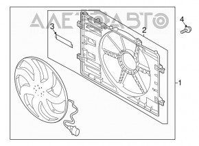 Difuzorul carcasei radiatorului asamblat Audi A3 8V 15-20 2.0T cu 1 ventilator nou OEM original