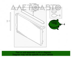 Rezervor de expansiune pentru răcire VW Golf 15- 1.8T cu capac nou, neoriginal TOPRAN