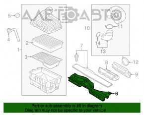 Receptor de aer VW Jetta 19- 1.4T, 2.0T în ansamblu