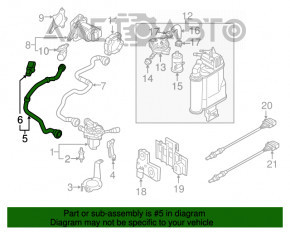 Шланг насос-ЕГР VW Golf 15- 1.8T новый OEM оригинал