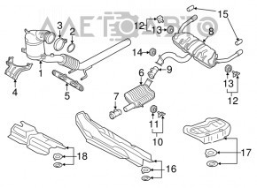 Colier de toba VW Atlas 18- 3.6 nou original OEM