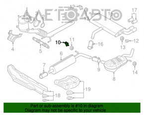 Suportul central al tălpii de evacuare pentru VW Golf 15- 1.8T