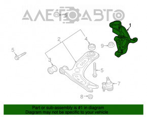 Capacul frontal stânga VW Golf 15-