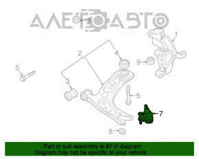 Rulmentul de direcție stânga VW Golf 15- nou OEM original