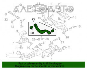 Maneta superioară din spate, dreapta, Audi A3 8V 15-20 4d FWD, nouă, originală OEM.