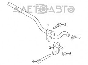 Bară stabilizatoare spate stânga VW Golf 15- nou OEM original