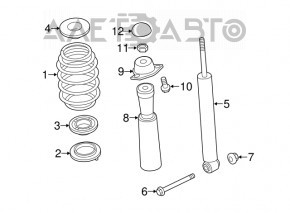 Suport amortizor spate dreapta Audi A3 8V 15-20 nou OEM original