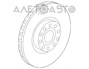 Placă de frână față dreapta VW Jetta 19- 340mm