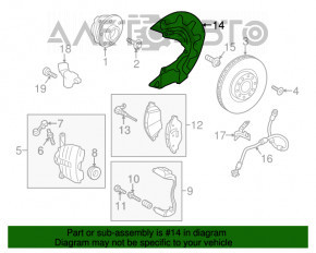 Capacul discului de frână față stânga Audi A3 8V 15-20 nou OEM original