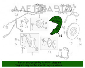 Capacul discului de frână din față dreapta VW Jetta 19- nou OEM original