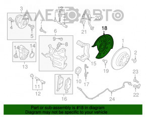 Capacul discului de frână din spate dreapta pentru VW Tiguan 18- nou original