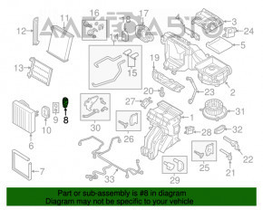 Supapa de aer conditionat pentru Audi A3 8V 15-20, nou, original