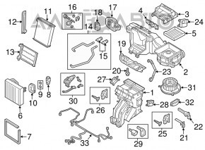 Supapa de aer conditionat pentru Audi A3 8V 15-20, nou, original