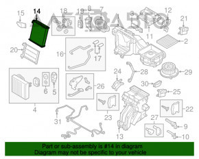 Radiatorul încălzitorului pentru încălzirea VW Jetta 19-