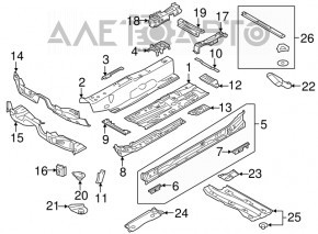 Защита передняя правая Audi A3 8V 15-20 тип 2 OEM