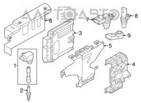 Suportul blocului ECU al calculatorului motorului Audi A3 8V 15-20 nou OEM original