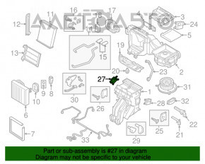 Motorul actuatorului pentru încălzirea VW Tiguan 09-17, nou, original OEM