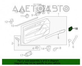 Computerul ușii din față dreapta VW Golf 15-