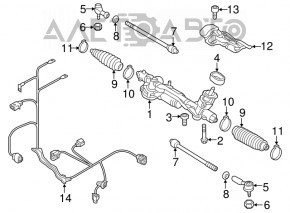 Bară de direcție electrică pentru Audi A3 8V 15-18, dinamică