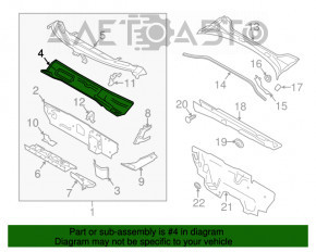 Поддон решетки дворников металл Audi A3 8V 15-20 4d